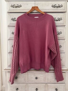 Vici Cable Knit Sleeve Sweater